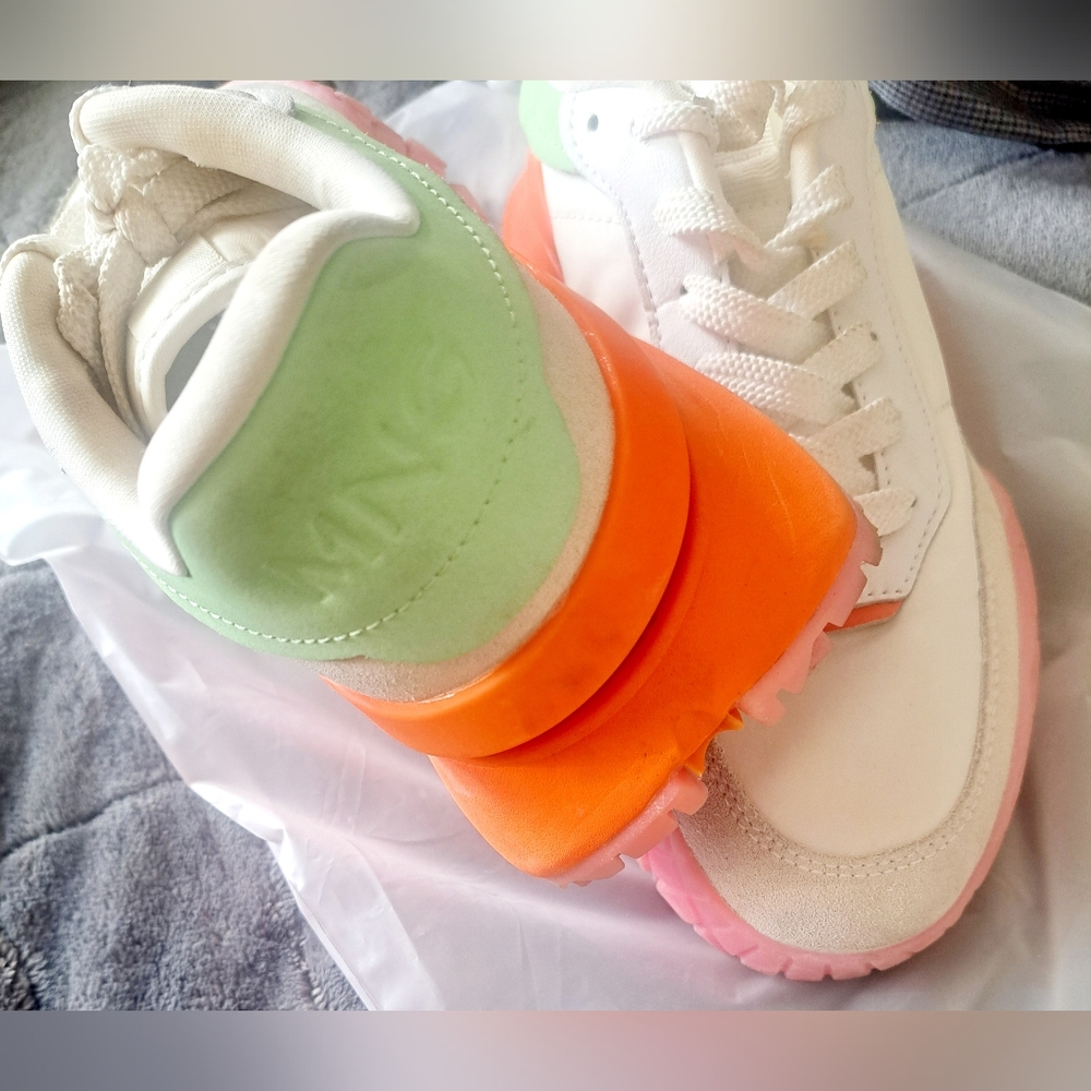 MANGO Leather Sneakers - Picture 2 of 7